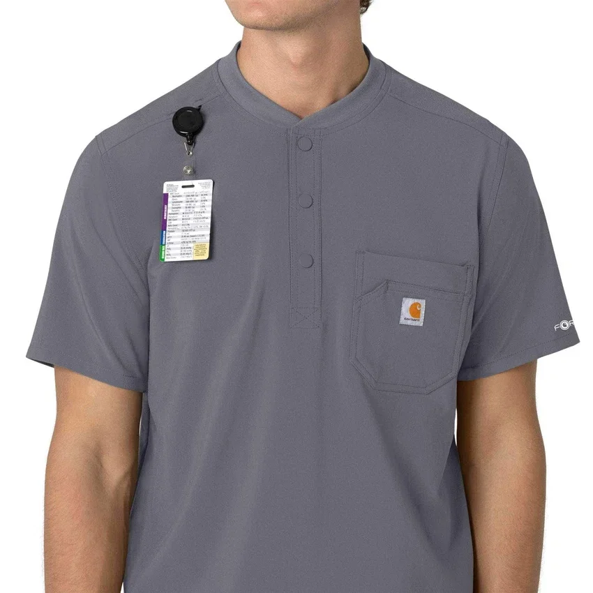 Force Cross-Flex Henley-scrubtop voor heren