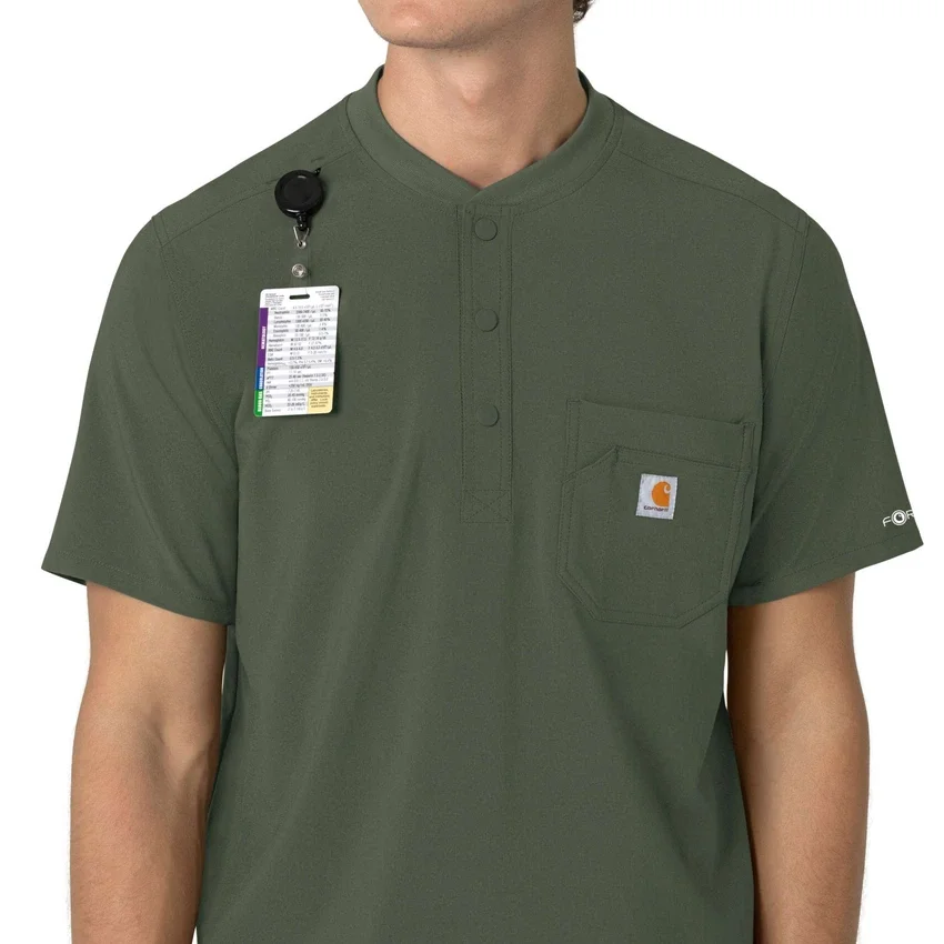 Force Cross-Flex Henley-scrubtop voor heren