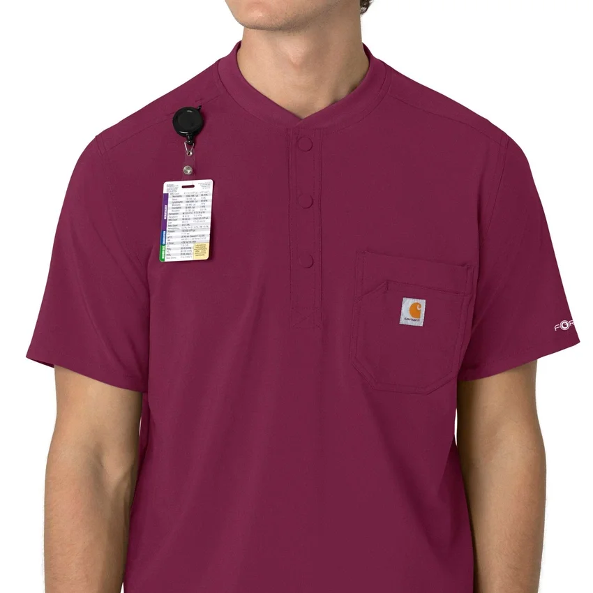 Force Cross-Flex Henley-scrubtop voor heren