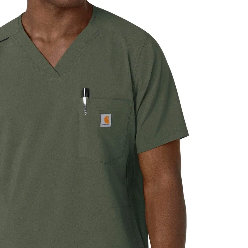 Force Cross-Flex heren-scrubtop met V-hals