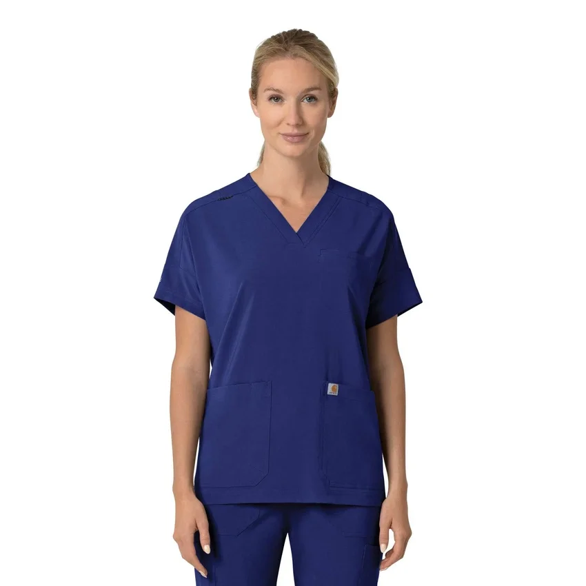 Force Cross-Flex oversized scrubtop met V-hals voor dames