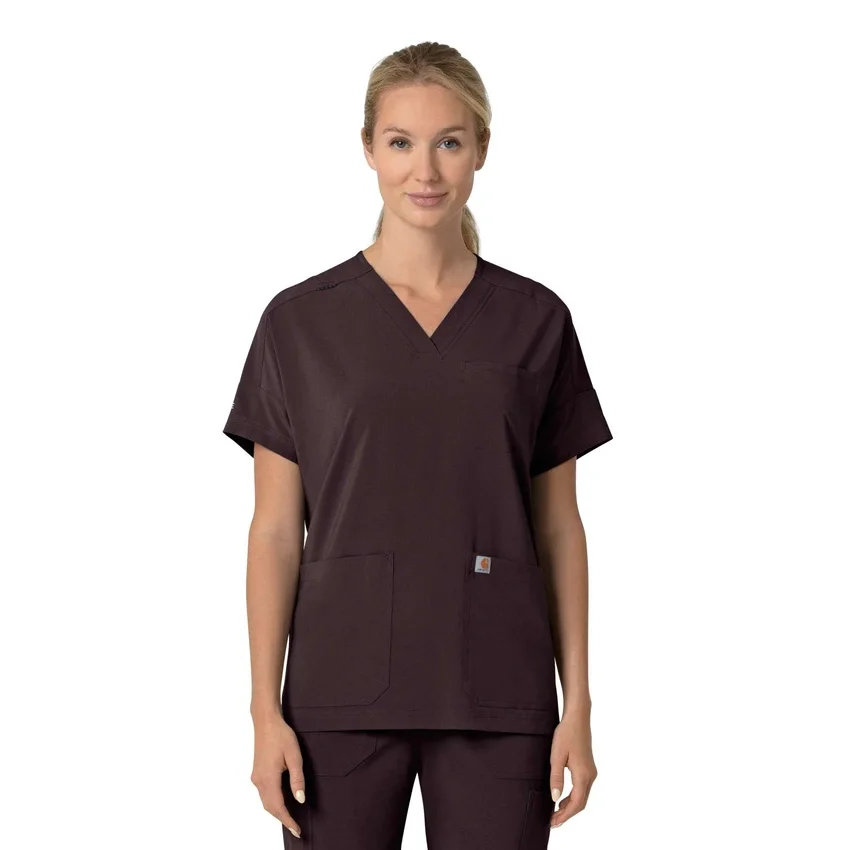 Force Cross-Flex oversized scrubtop met V-hals voor dames