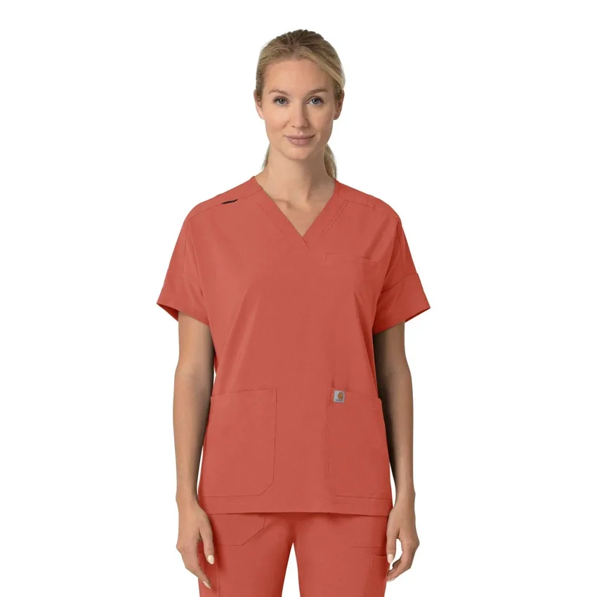 Force Cross-Flex oversized scrubtop met V-hals voor dames