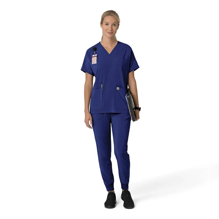 Force Cross-Flex oversized scrubtop met V-hals voor dames