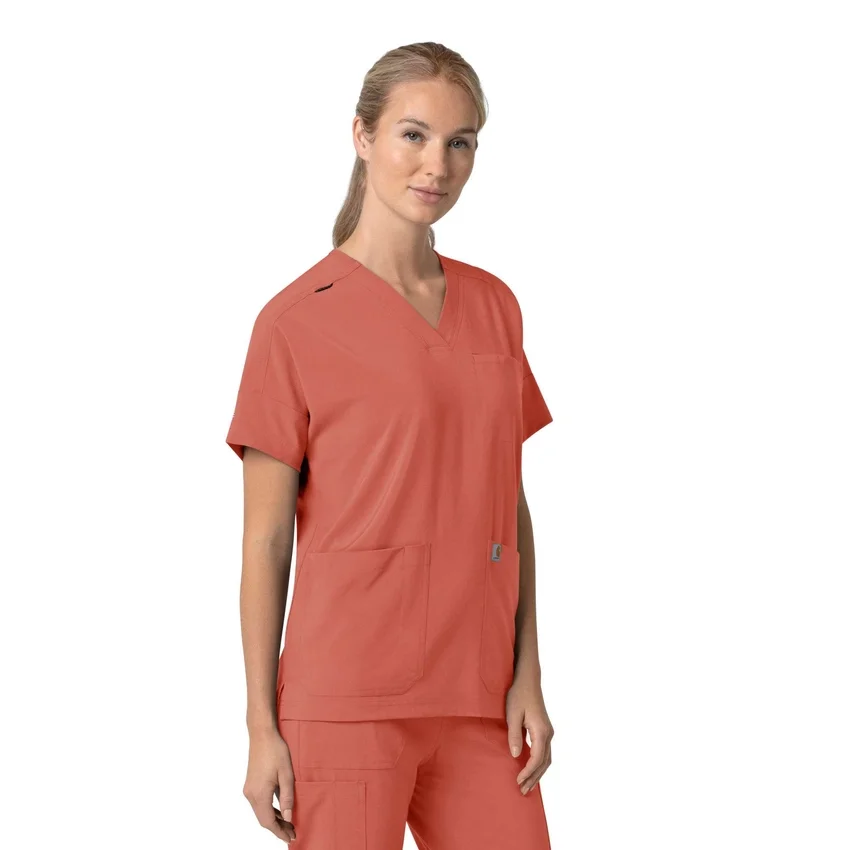 Force Cross-Flex oversized scrubtop met V-hals voor dames