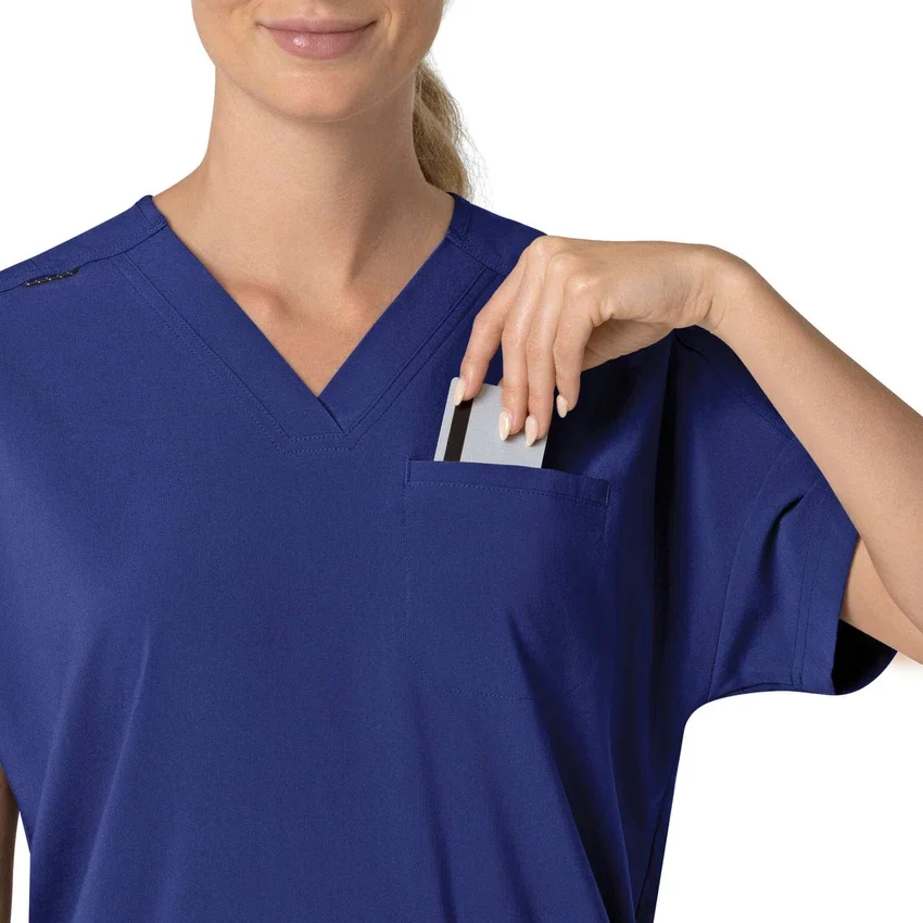 Force Cross-Flex oversized scrubtop met V-hals voor dames