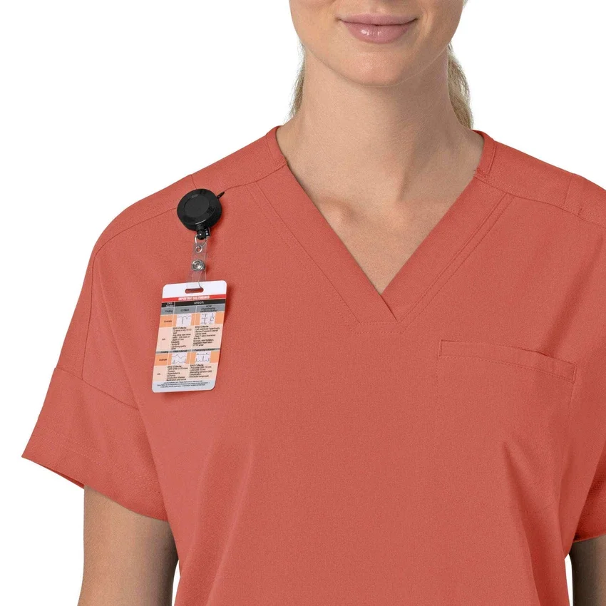 Force Cross-Flex oversized scrubtop met V-hals voor dames