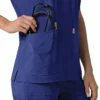 Force Cross-Flex oversized scrubtop met V-hals voor dames