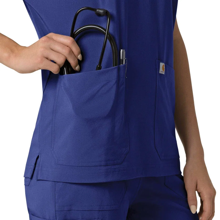 Force Cross-Flex oversized scrubtop met V-hals voor dames