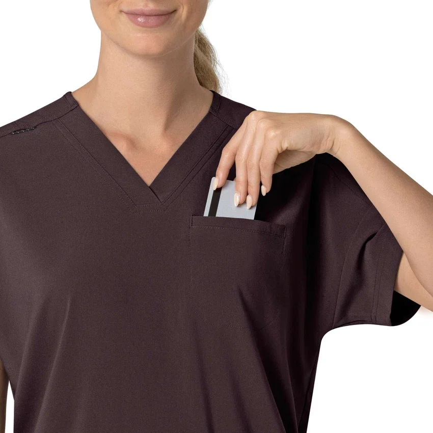 Force Cross-Flex oversized scrubtop met V-hals voor dames