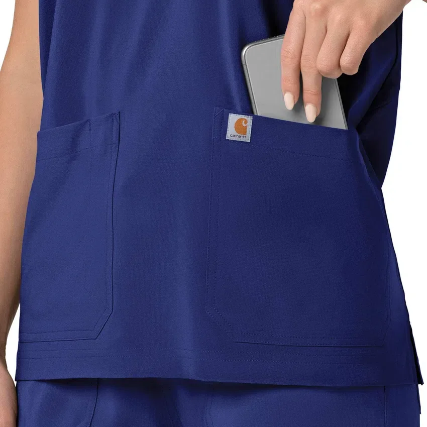 Force Cross-Flex oversized scrubtop met V-hals voor dames