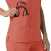 Force Cross-Flex oversized scrubtop met V-hals voor dames