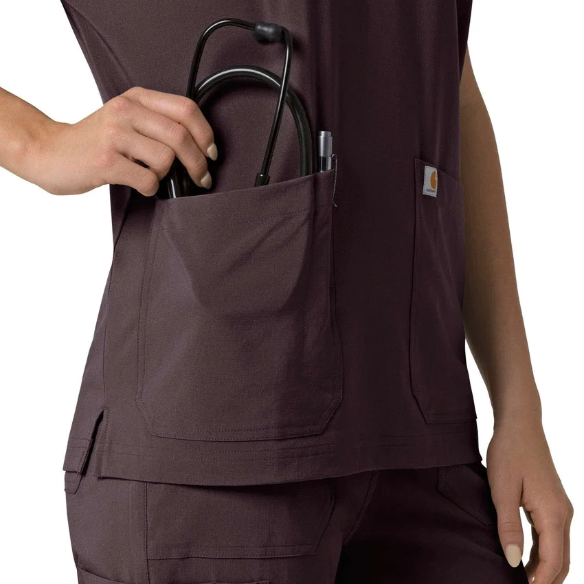 Force Cross-Flex oversized scrubtop met V-hals voor dames