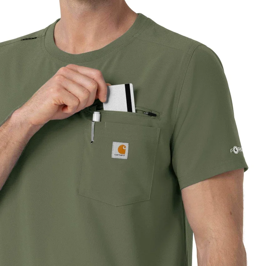 Force Cross-Flex scrubshirt met ronde hals