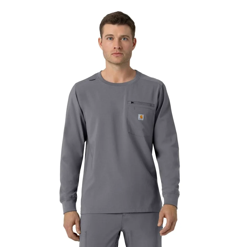 Force Cross-Flex scrubshirt met ronde hals en lange armstukken