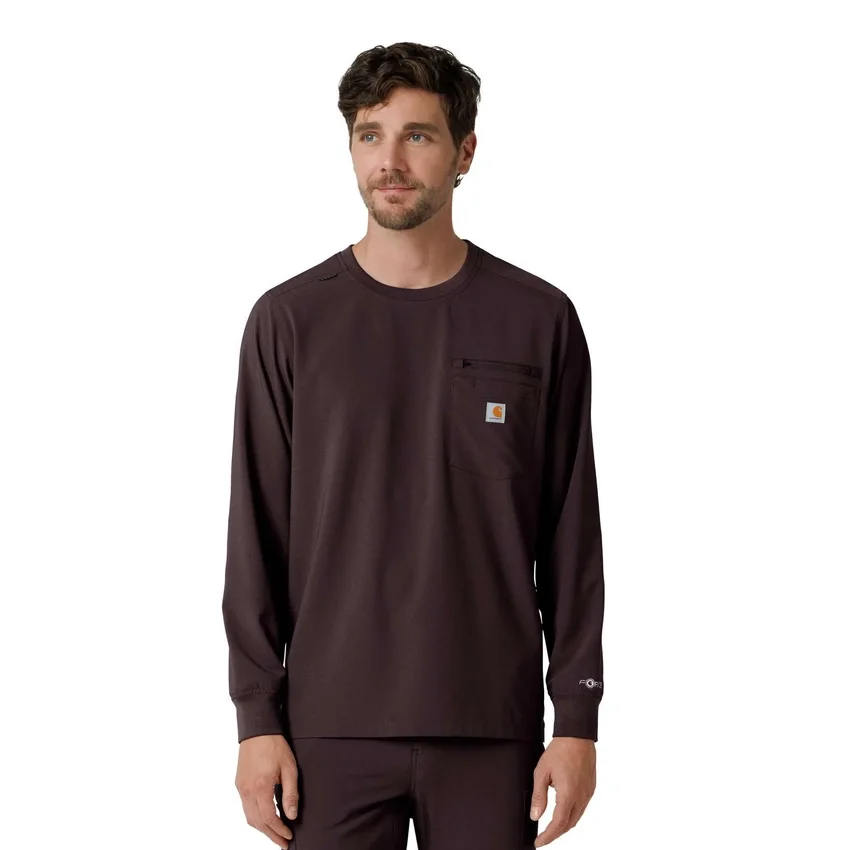 Force Cross-Flex scrubshirt met ronde hals en lange armstukken