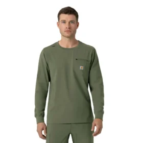 Force Cross-Flex scrubshirt met ronde hals en lange armstukken