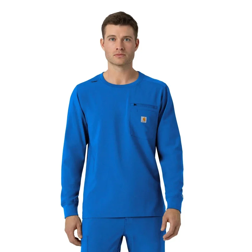 Force Cross-Flex scrubshirt met ronde hals en lange armstukken