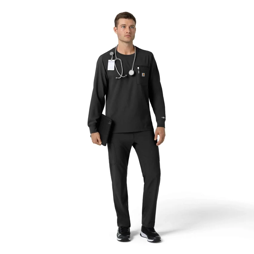 Force Cross-Flex scrubshirt met ronde hals en lange armstukken