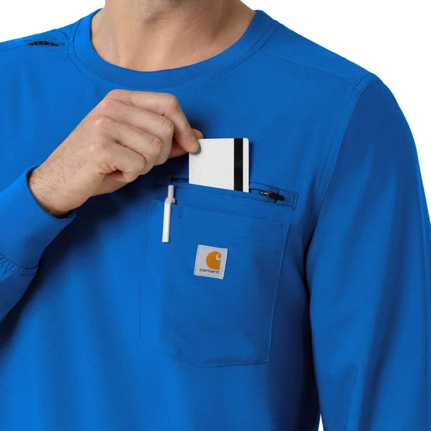 Force Cross-Flex scrubshirt met ronde hals en lange armstukken