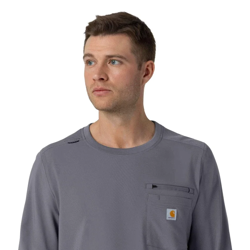 Force Cross-Flex scrubshirt met ronde hals en lange armstukken