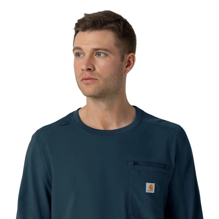 Force Cross-Flex scrubshirt met ronde hals en lange armstukken