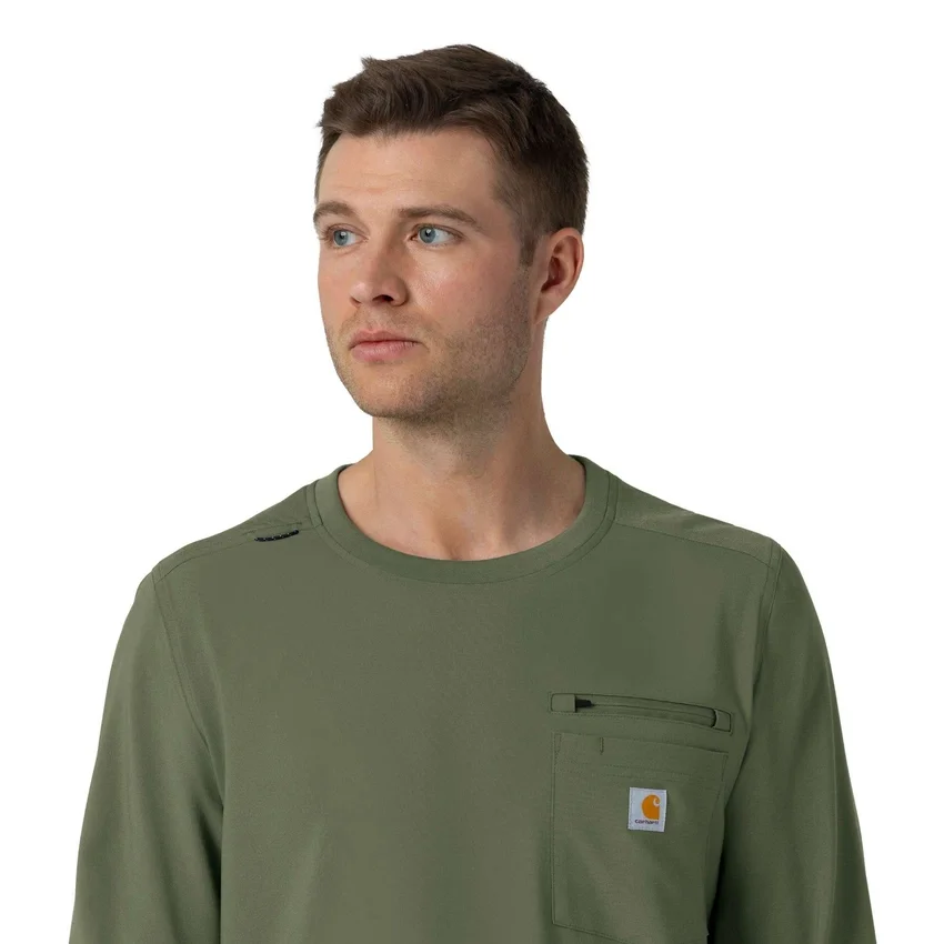 Force Cross-Flex scrubshirt met ronde hals en lange armstukken