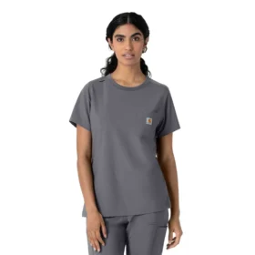 Force Cross-Flex-scrubtop met ronde hals voor dames