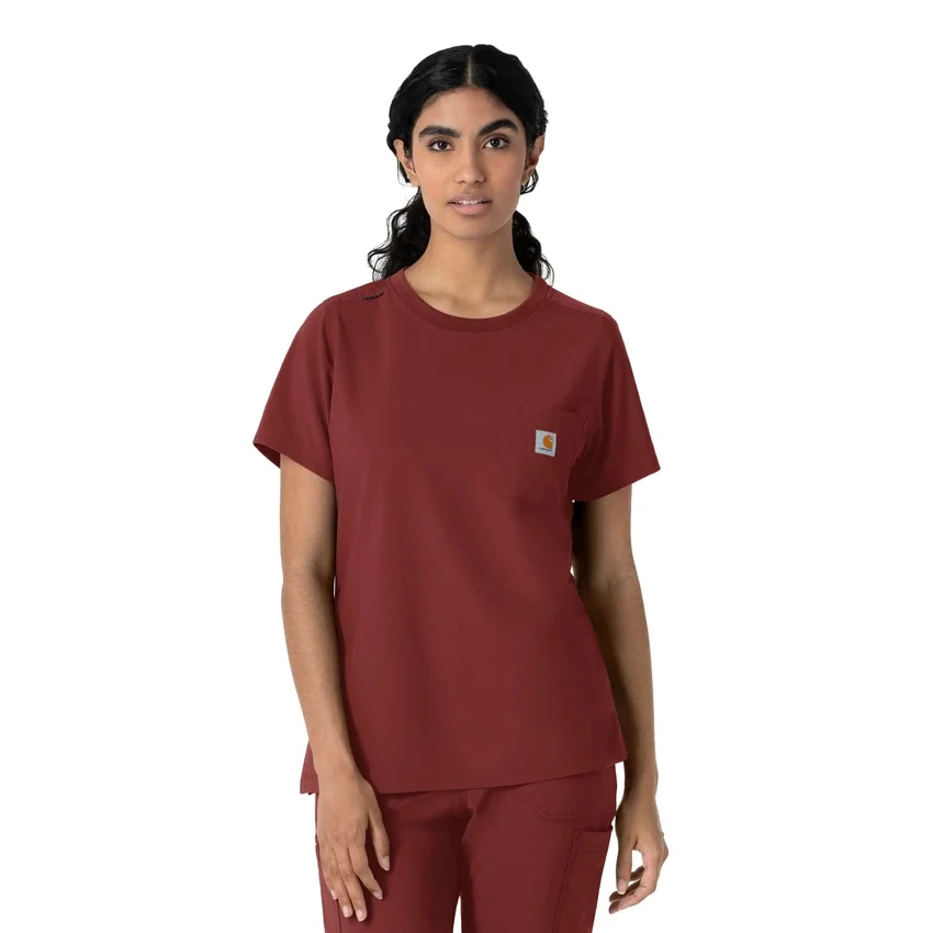 Force Cross-Flex-scrubtop met ronde hals voor dames