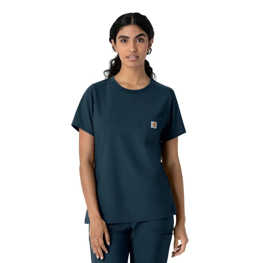 Force Cross-Flex-scrubtop met ronde hals voor dames