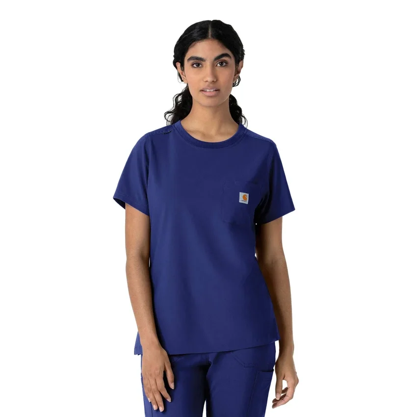 Force Cross-Flex-scrubtop met ronde hals voor dames