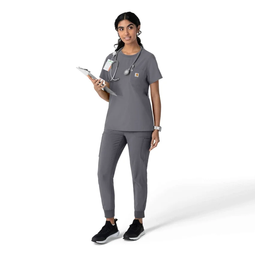 Force Cross-Flex-scrubtop met ronde hals voor dames