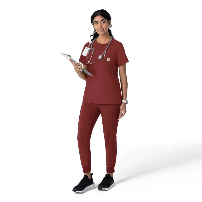 Force Cross-Flex-scrubtop met ronde hals voor dames