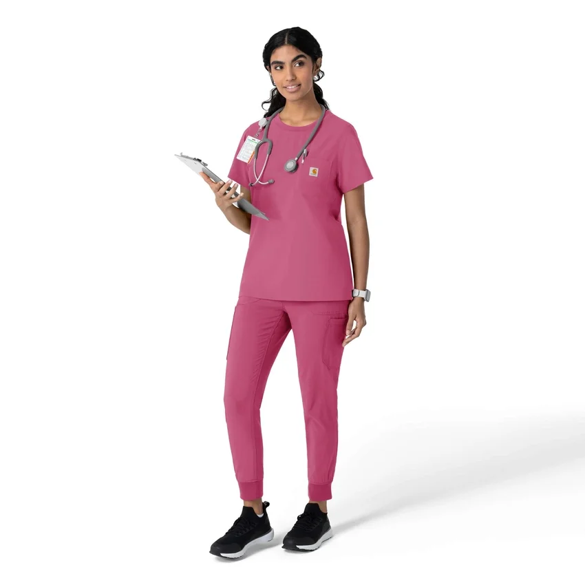 Force Cross-Flex-scrubtop met ronde hals voor dames