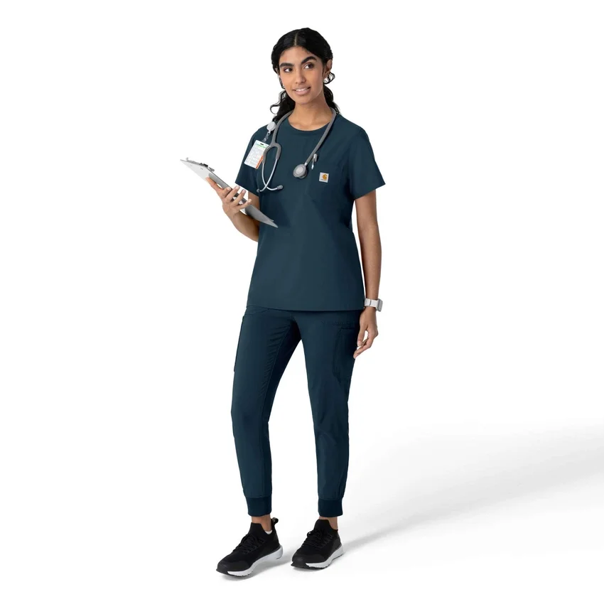 Force Cross-Flex-scrubtop met ronde hals voor dames