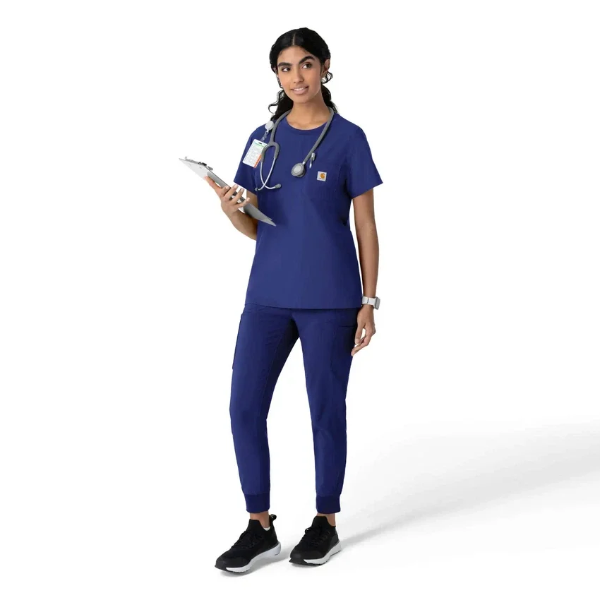 Force Cross-Flex-scrubtop met ronde hals voor dames