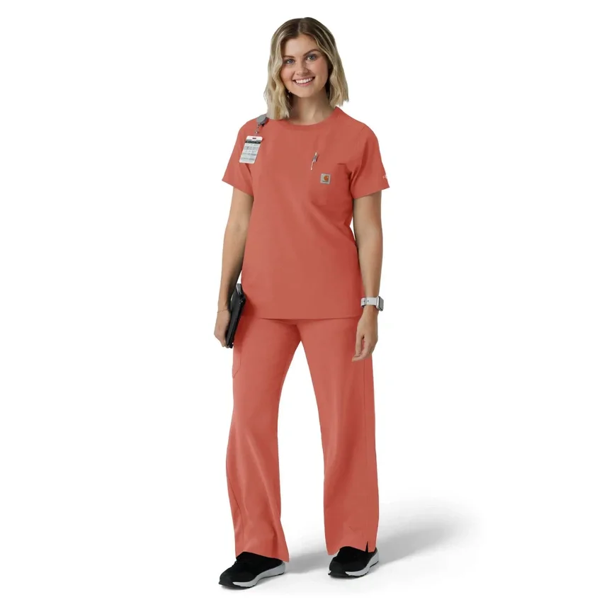 Force Cross-Flex-scrubtop met ronde hals voor dames