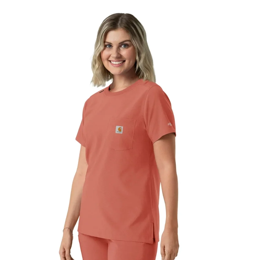 Force Cross-Flex-scrubtop met ronde hals voor dames