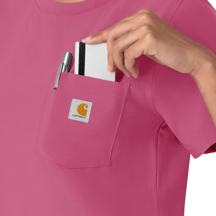 Force Cross-Flex-scrubtop met ronde hals voor dames