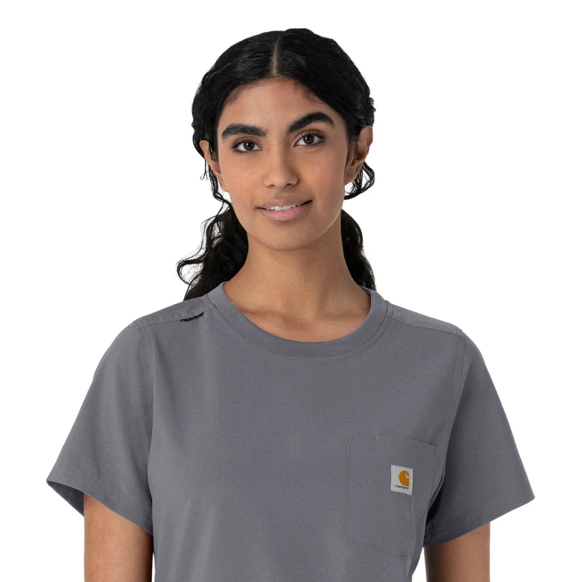 Force Cross-Flex-scrubtop met ronde hals voor dames