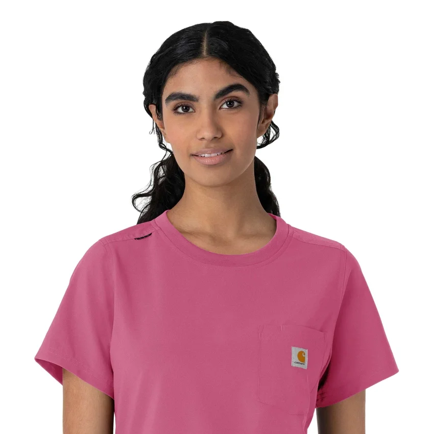 Force Cross-Flex-scrubtop met ronde hals voor dames