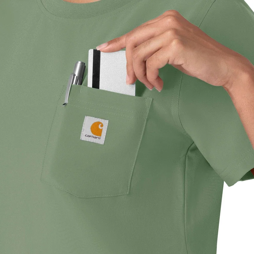 Force Cross-Flex-scrubtop met ronde hals voor dames