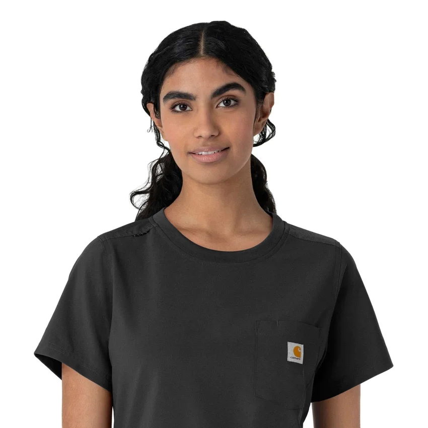 Force Cross-Flex-scrubtop met ronde hals voor dames