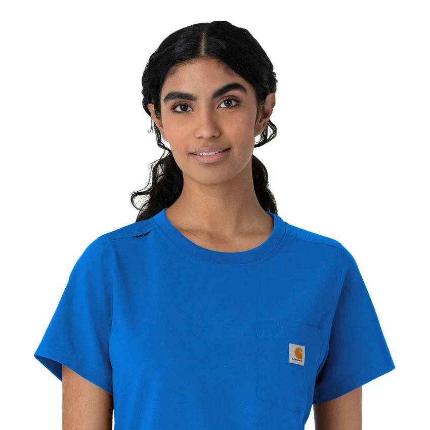 Force Cross-Flex-scrubtop met ronde hals voor dames
