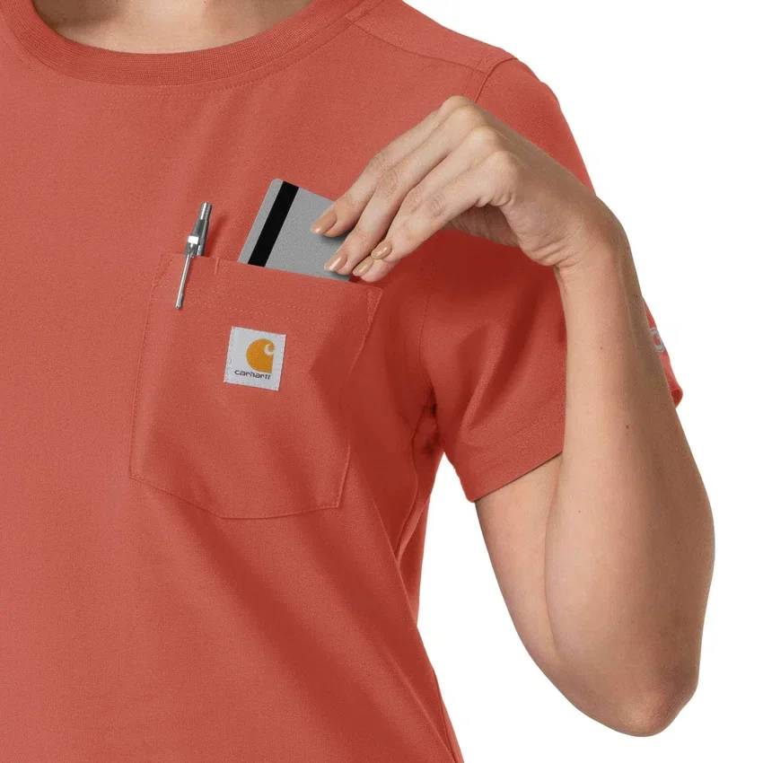Force Cross-Flex-scrubtop met ronde hals voor dames