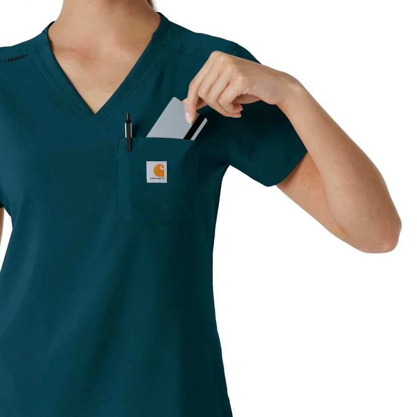 Force Cross-Flex-scrubtop voor dames om in de broek te stoppen