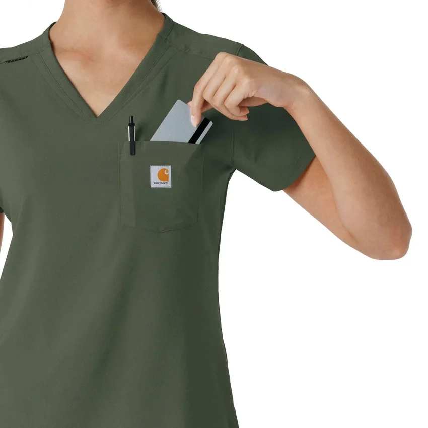 Force Cross-Flex-scrubtop voor dames om in de broek te stoppen