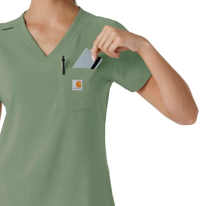 Force Cross-Flex-scrubtop voor dames om in de broek te stoppen