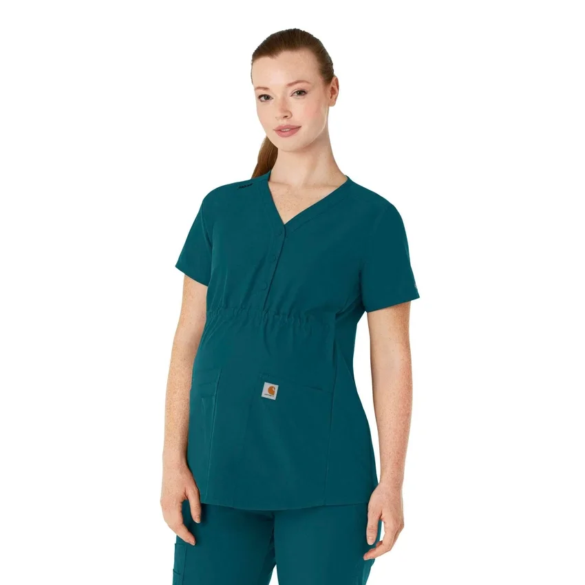 Force Essentials Henley-zwangerschapsscrubtop voor dames