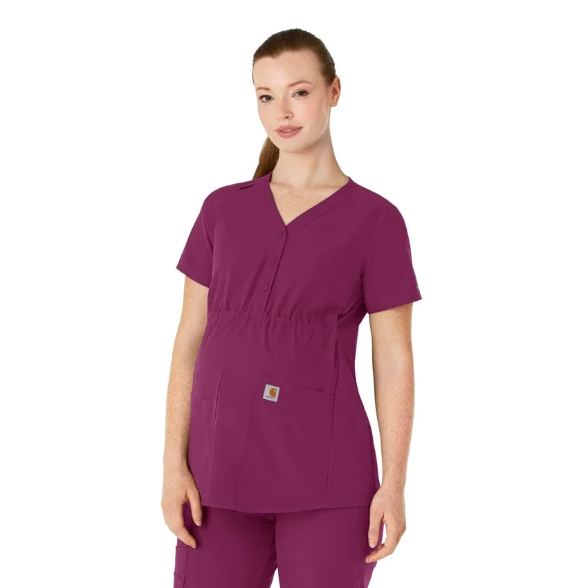 Force Essentials Henley-zwangerschapsscrubtop voor dames